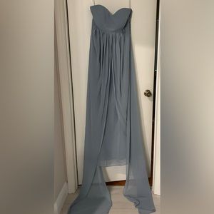 Azazie chiffon bridesmaid dress dusty blue Size 14. Never worn